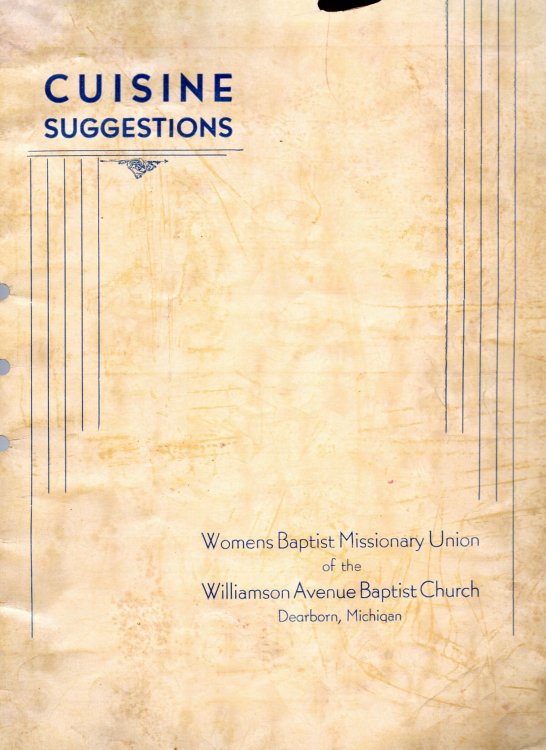 Cuisine Suggestions : Williamson Avenue Baptist Church, Dearborn, Michigan