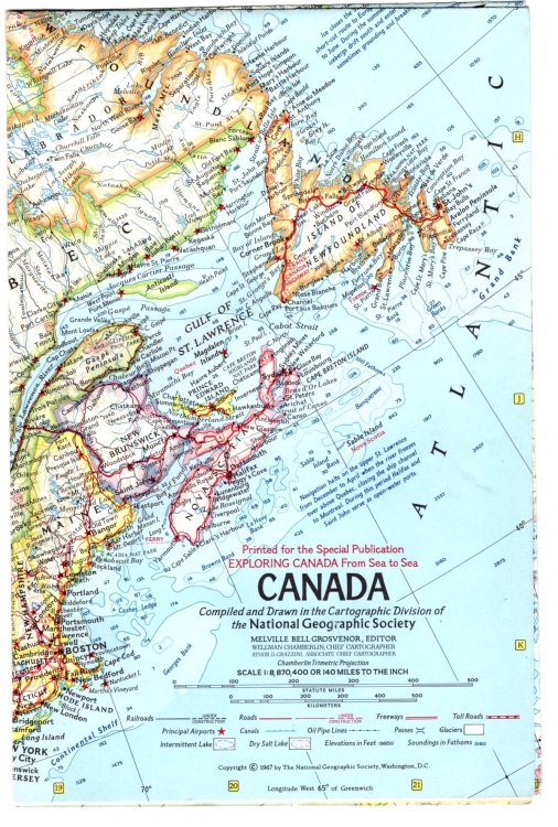 Canada : National Geographic Map, 1967