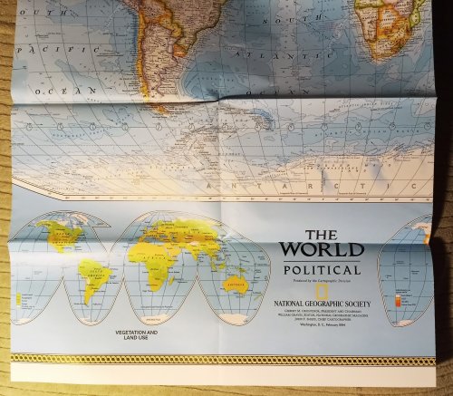 The World, Political : National Geographic Map, February, 1994