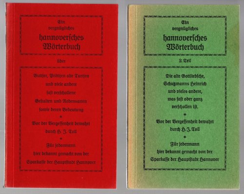 Vergnugliches Hannoversches Worterbuch, Ein : An Enjoyable Hannoverian Dictionary