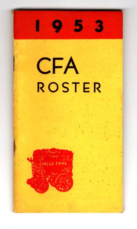 Circus Fans Association of America : CFA Roster 1953