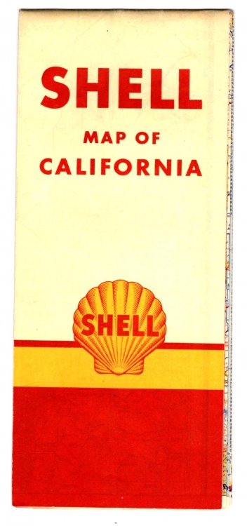 California Road Map : Shell Highway Map of California, 1936