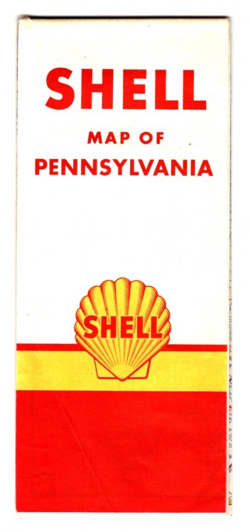 Pennsylvania Road Map : Shell Highway Map of Pennsylvania, 1936