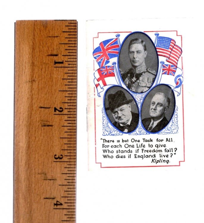 British Patriotic Pocket Calendar : 1942 (World War 2 Ephemera)