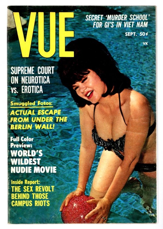 Vue Magazine, September 1966 : America's Digest for Men, Susan McDermid Cover