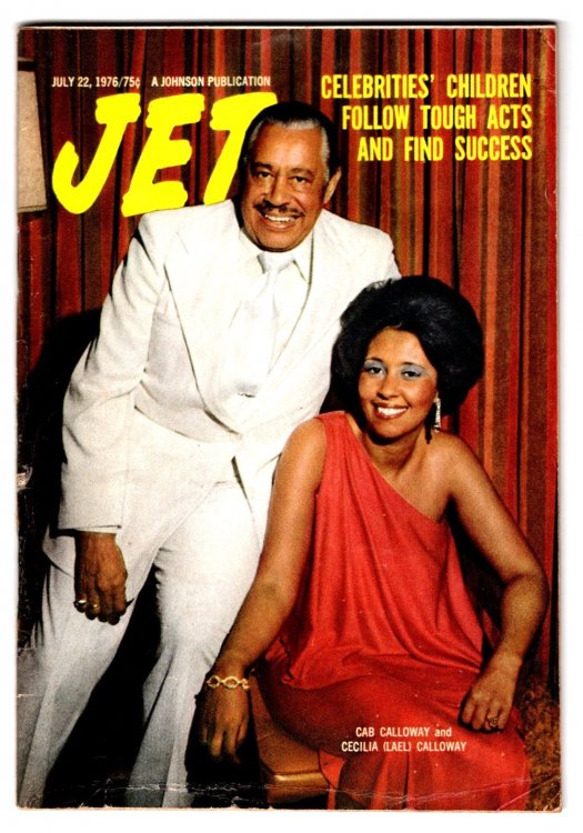 Vintage Jet Magazine, July 22, 1976 : Cab Calloway and Lael Calloway ; Celebrities ' Children Follow Tough Acts and Find Success