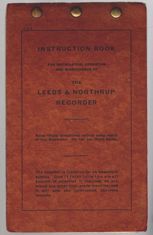 Leeds and Northrup Recorder : Instruction Book for Installation, Operation and Maintenance