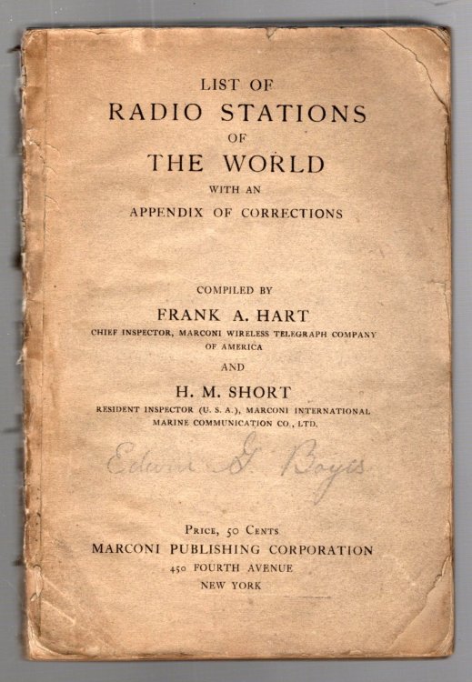 Image for List of Radio Stations of the World : With an Appendix of Corrections List of Radio Stations of the World : With an Appendix of Corrections