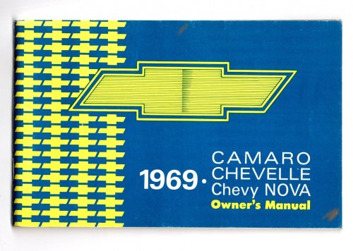 1969 Camaro, Chevelle, Chevy Nova Owner's Manual : Operation and Maintenance Instructions