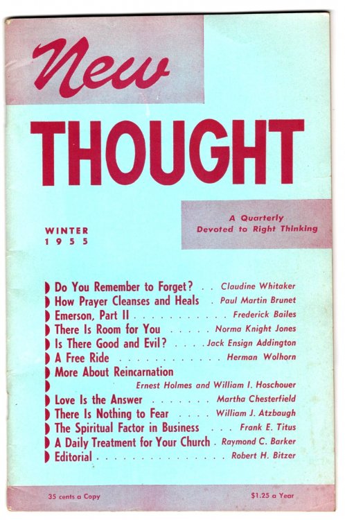 New Thought, a Quarterly Devoted to Right Thinking : Volume 37, Number 4, Winter 1955