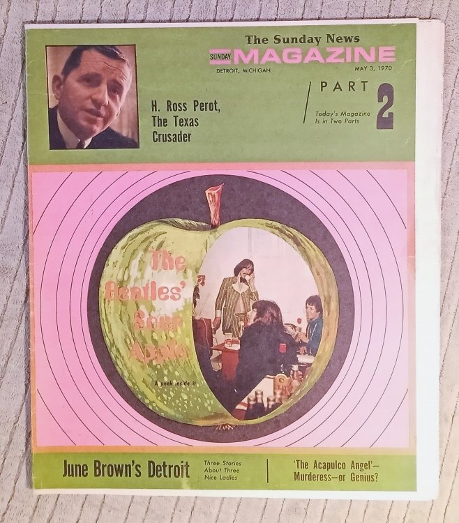 Sunday News, May 3, 1970 : The Beatles' Sour Apple ; H. Ross Perot ; Detroit Ladies of Charity