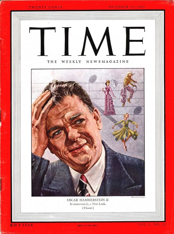 Time Magazine, October 20, 1947, Oscar Hammerstein II : Volume 50, Number 16
