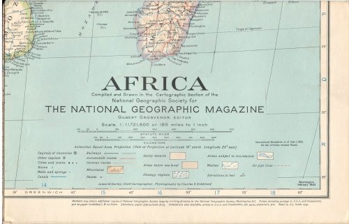 Africa : National Geographic Map, Februrary, 1943