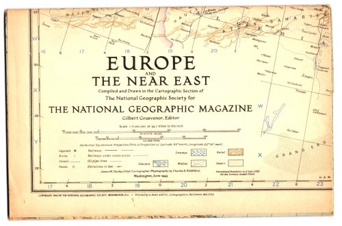 Europe and the Near East : National Geographic Map, June, 1943