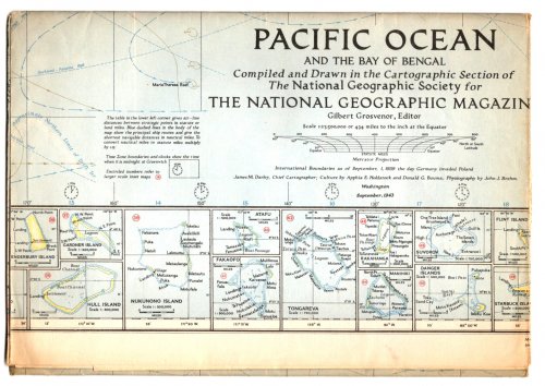 Pacific Ocean and the Bay of Bengal : National Geographic Map, September, 1943