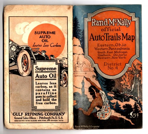 Rand McNally Official Auto Trails Map, District Number 4 : Eastern Ohio, Western Pennsylvania, Southeast Michigan. Southern Ontario, Western New York