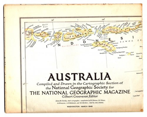 Australia : National Geographic Map, March, 1948