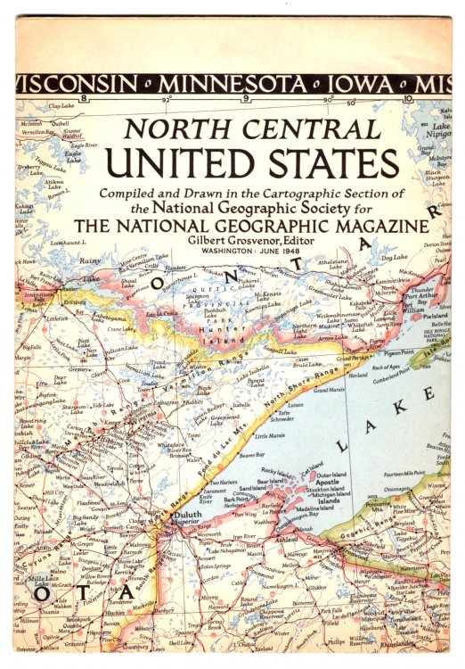 North Central United States : National Geographic Map, June, 1948