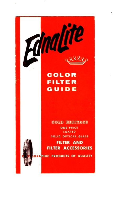 Ednalite Color Filter Guide : Gold Heritage One-Piece Coated Solid Optical Glass