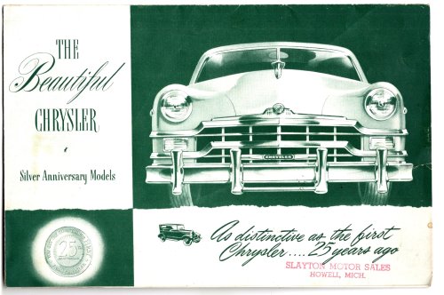 Beautiful New Chrysler Silver Anniversary Models, the : As Distinctive as the First Chrysler 25 Years Ago