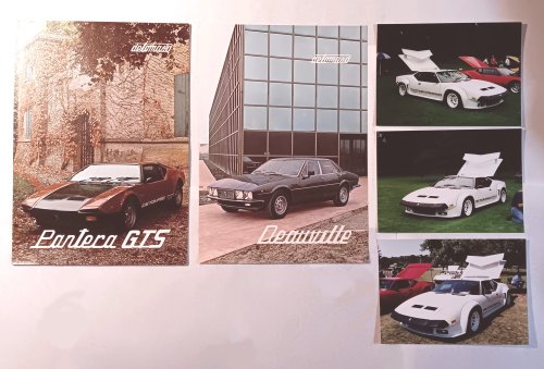 De Tomaso Pantera GTS : Deauville, Longchamp, Dodge, De Tomaso, Lot of Ephemera