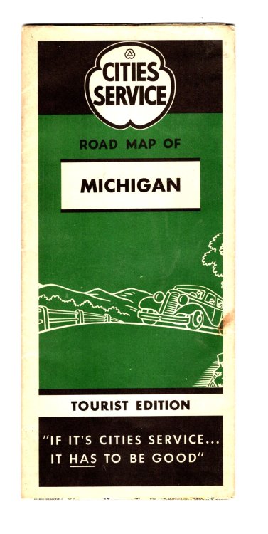 Cities Service Road Map of Michigan : Tourist Edition, 1934