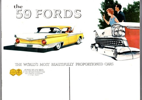 1959 Fords, the World's Most Beautifully Proportioned Cars, the : You Ride Silent, Solid and Secure