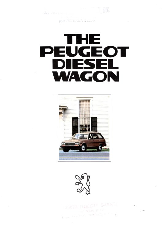 Peugeot Diesel Wagon : 1982 Sales Brochure