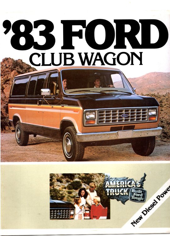 1983 Ford Club Wagon : New Diesel Power, Sales Brochure