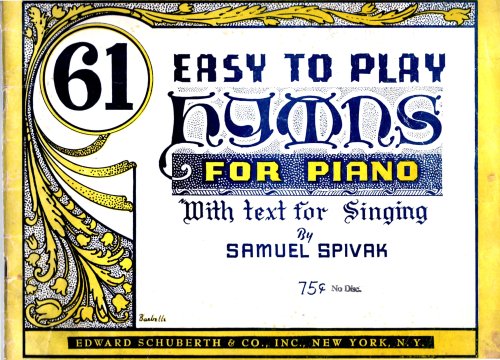 61 Easy to Play Hymns for Piano : With Text for Singing
