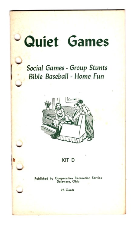 Quiet Games : Social Games, Group Stunts, Bible Baseball, Home Fun, Kit D
