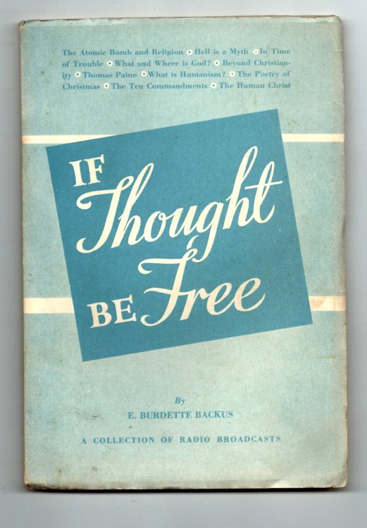 If Thought be Free : A Collection of Radio Broadcasts