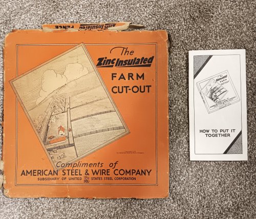 Zinc Insulated Farm Cut-Out : Compliments of American Steel & Wire Company