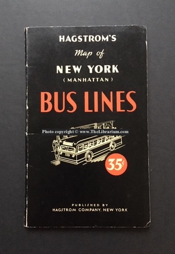 Hagstroms Map of New York (Manhattan) Bus Lines