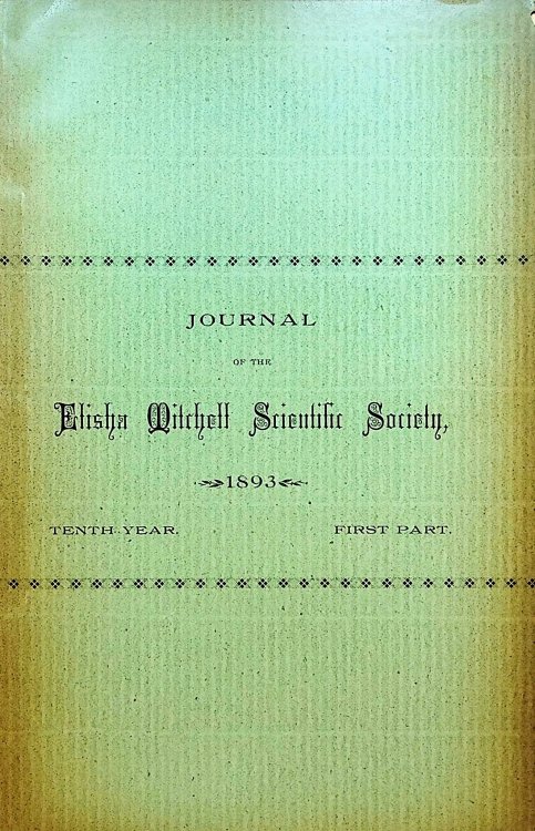 Journal of the Elisha Mitchell Scientific Society, Volumes VII to XII (12 issues)