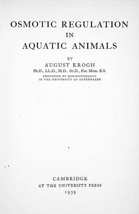 Osmotic Regulation in Aquatic Animals