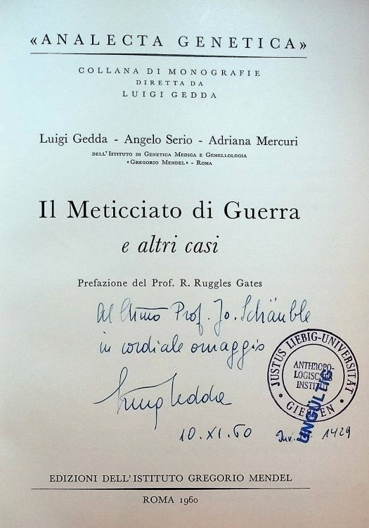 Il Meticciato di Guerra e altri casi [Miscegenation in War and Other Cases]