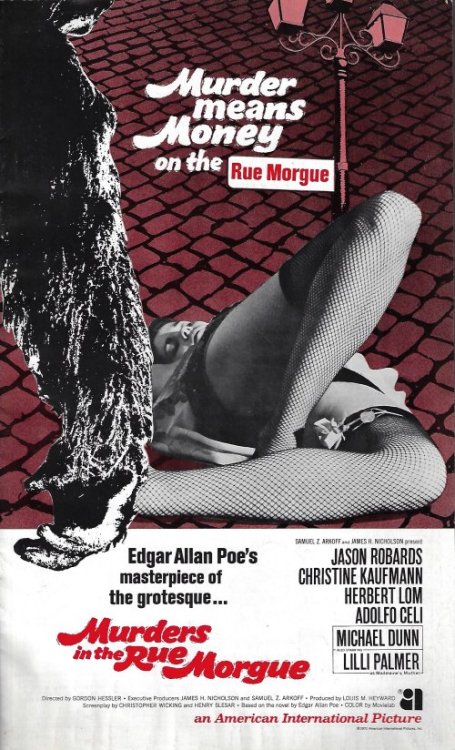 MURDERS ON THE RUE MORGUE (Pressbook)