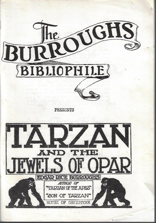 TARZAN AND THE JEWELS OF OPAR; The Burroughs Bibliophile