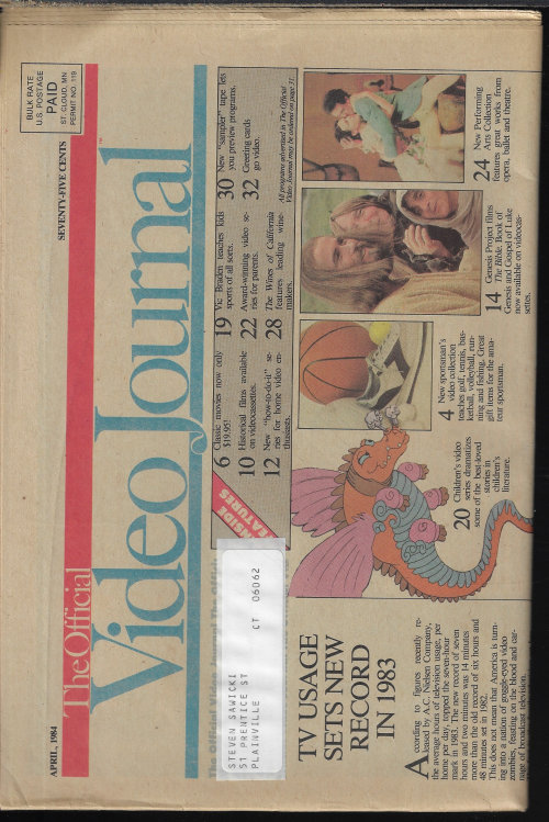VIDEO JOURNAL, The Official: April, Apr. 1984