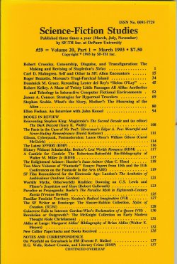 SCIENCE FICTION STUDIES: #59; March, Mar. 1993