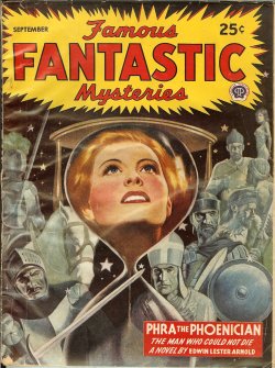 FAMOUS FANTASTIC MYSTERIES: September, Sept. 1945 ("Phra the Phoenician")
