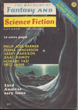 Image for The Magazine of FANTASY AND SCIENCE FICTION (F&SF): October, Oct. 1972 The Magazine of FANTASY AND SCIENCE FICTION (F&SF): October, Oct. 1972