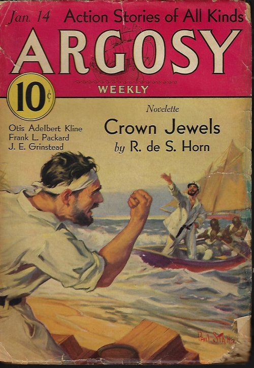 ARGOSY Weekly: January, Jan. 14, 1933 ("The Swordsmen of Mars"; "The Hidden Door"; "The Longhorn Feud")