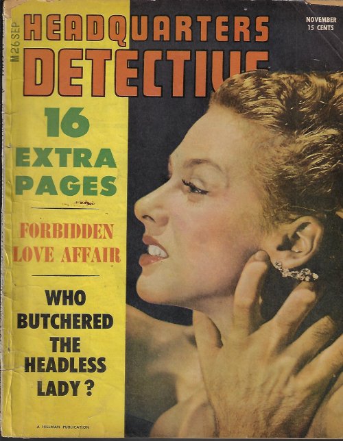 HEADQUARTERS DETECTIVE: November, Nov. 1951