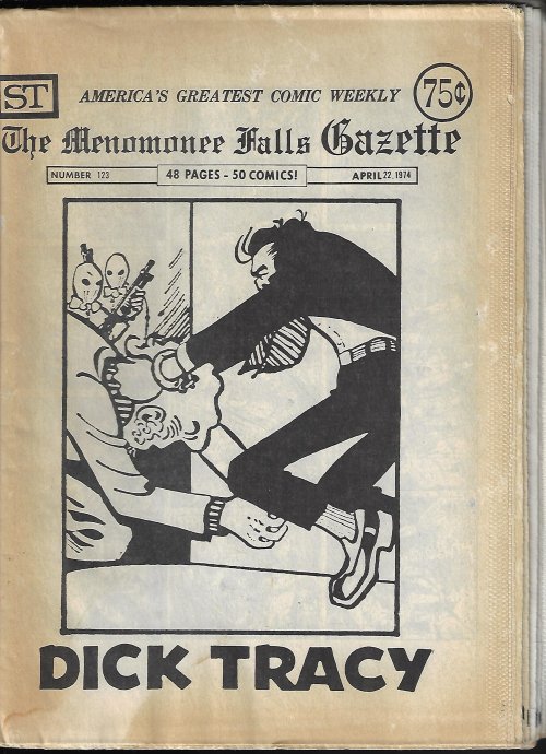THE MENOMONEE FALLS GAZETTE #123, April, Apr. 22, 1974 (Flash Gordon, Buck Rogers, Air Hawk, Johnny Hazard, Rip Kirby, Modesty Blaise, Mandrake the Magician, Tarzan, Dick Tracy, more)