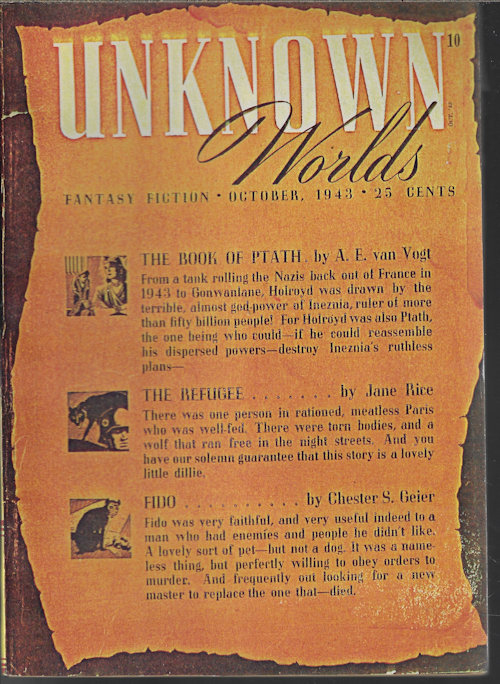 UNKNOWN Worlds: October, Oct. 1943 (