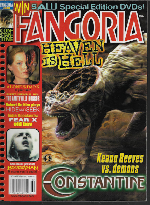 FANGORIA #240, February, Feb. 2005 (Constantine; Alone in the Dark; The Amithville Horror; Hide and Seek; Boogeyman)