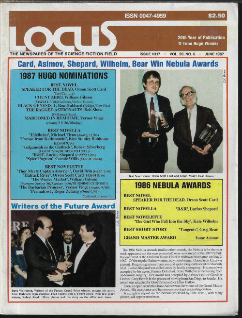 LOCUS the Newspaper of the Science Fiction Field: #317, June 1987