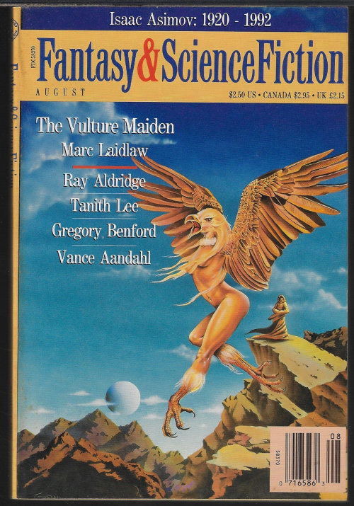 The Magazine of FANTASY AND SCIENCE FICTION (F&SF): August, Aug. 1992